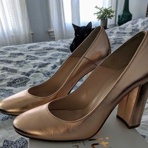 Rose gold shoes